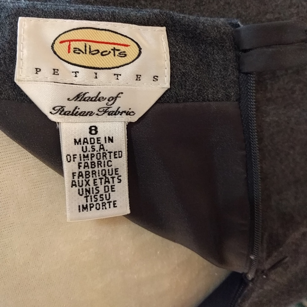 Talbots Gray Wool Soft A Line Skirt - Picture 4 of 6